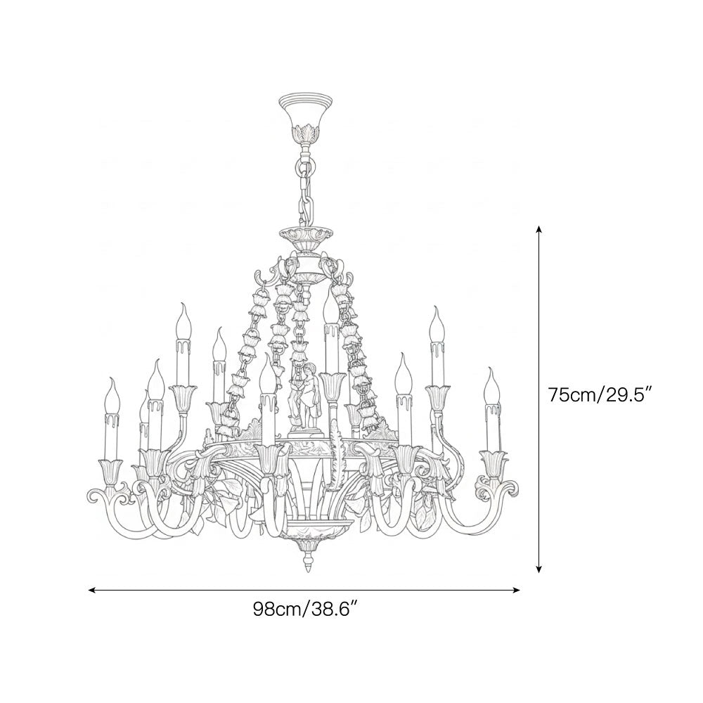 Oriuira Brass Chandelier
