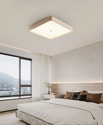 Ormian  Travertine Square Ceiling Light