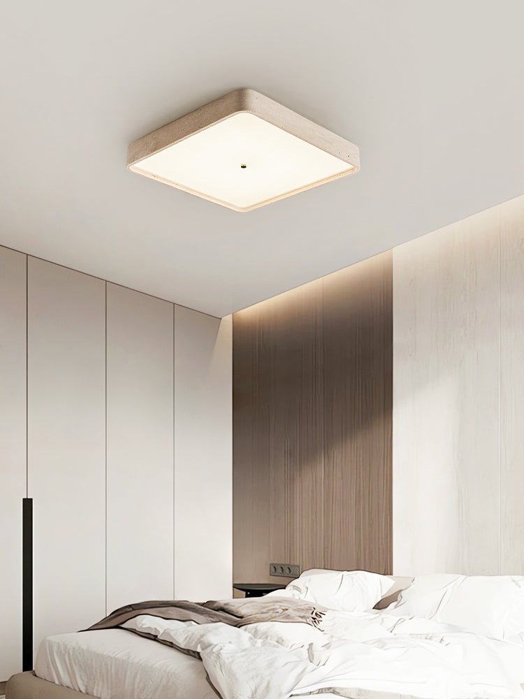 Ormian  Travertine Square Ceiling Light