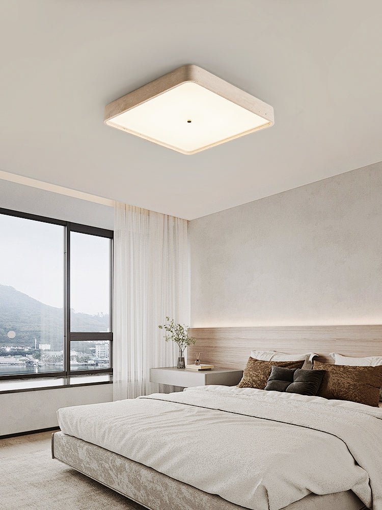 Ormian  Travertine Square Ceiling Light