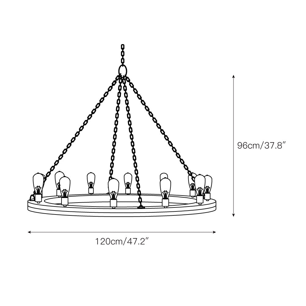 Rinorena Wood Chandelier