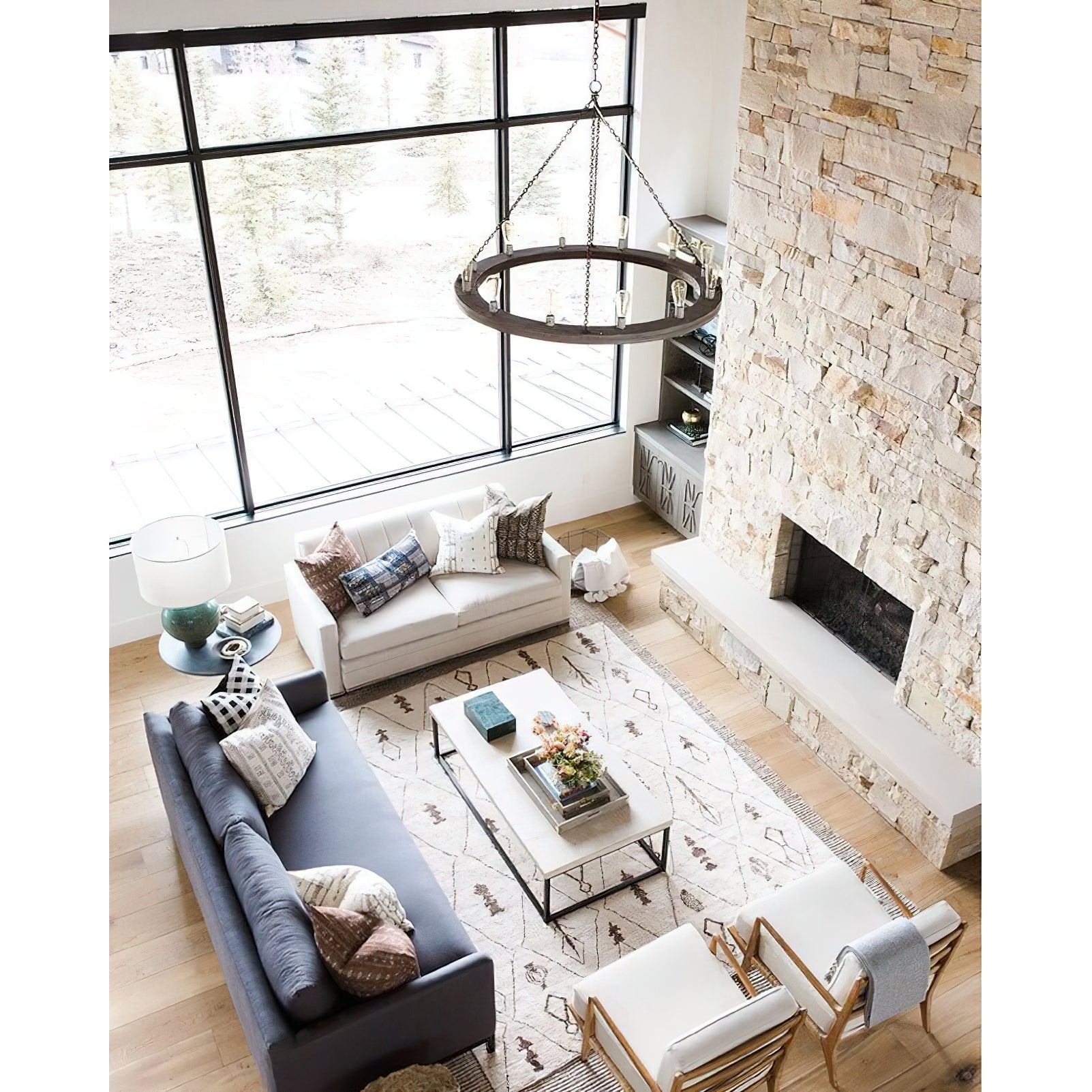 Rinorena Wood Chandelier