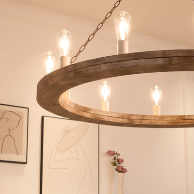 Rinorena Wood Chandelier