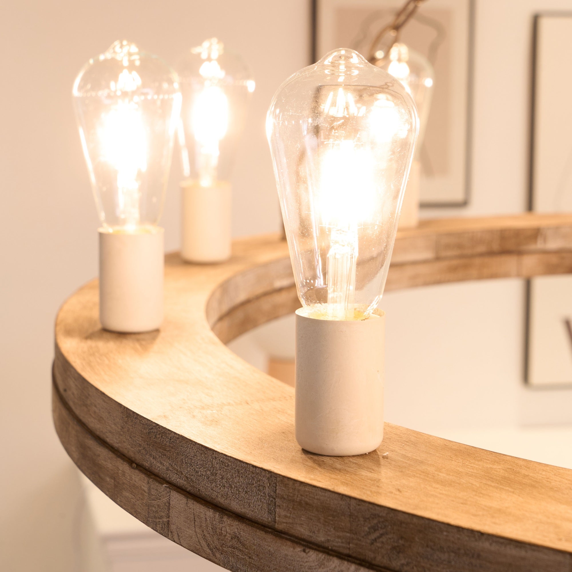 Rinorena Wood Chandelier