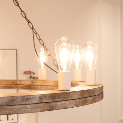 Rinorena Wood Chandelier