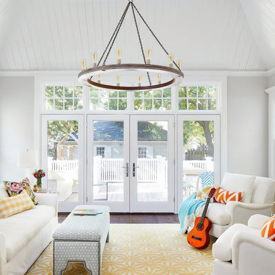 Rinorena Wood Chandelier