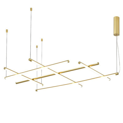Caelian Geometric Linear Grid Pendant Lamp