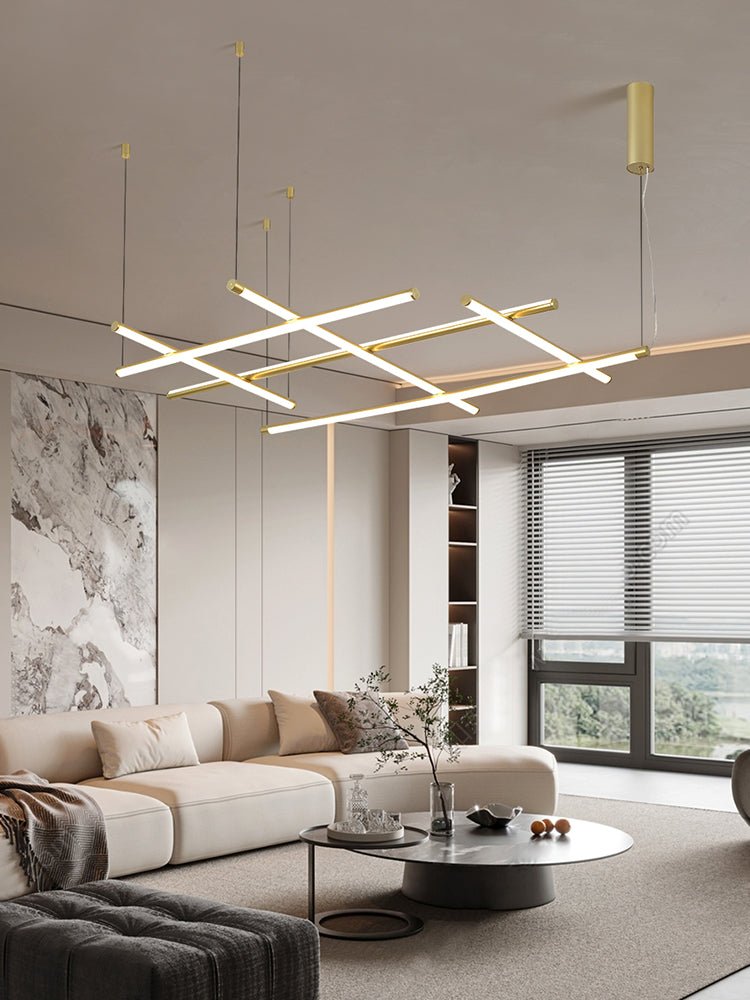 Caelian Geometric Linear Grid Pendant Lamp