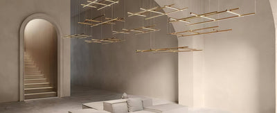 Caelian Geometric Linear Grid Pendant Lamp