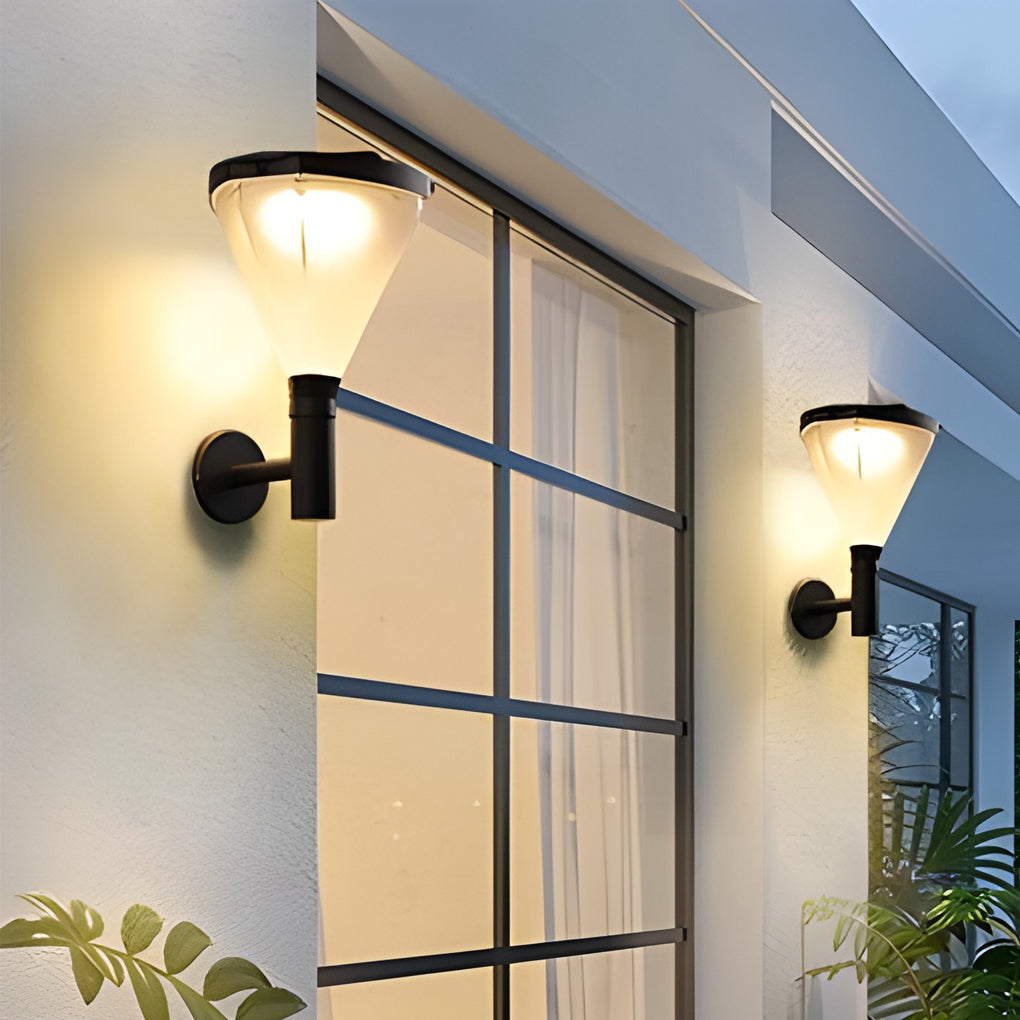 Joye Geometric LED Modern Plug in Aluminum Outdoor Wall Lamp