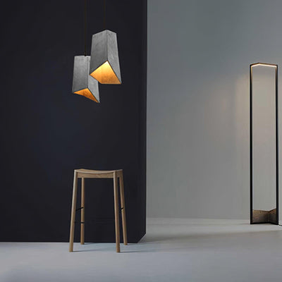 Geo Industrial Cement Pendant Light