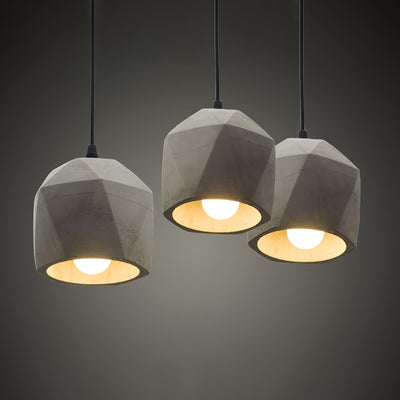 Geo Industrial Cement Pendant Light