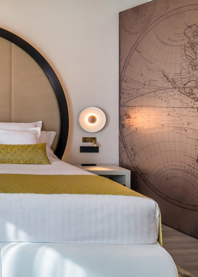 Ginger Modern Minimalist Round Wall Lamp