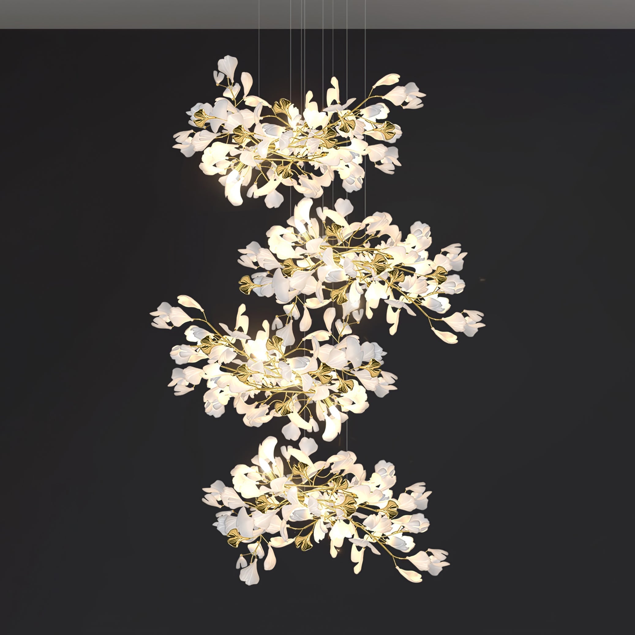 Eurzoris Gingko Leaf Chandelier