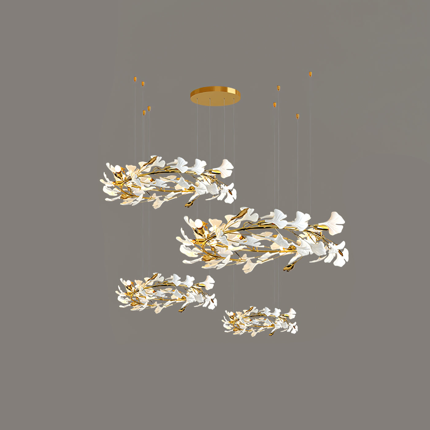 Eurzoris Gingko Leaf Chandelier
