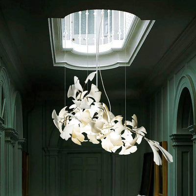 Olivia CeraFall Modern Art Deco Organic Chandelier Ceramics - Neutral Decor