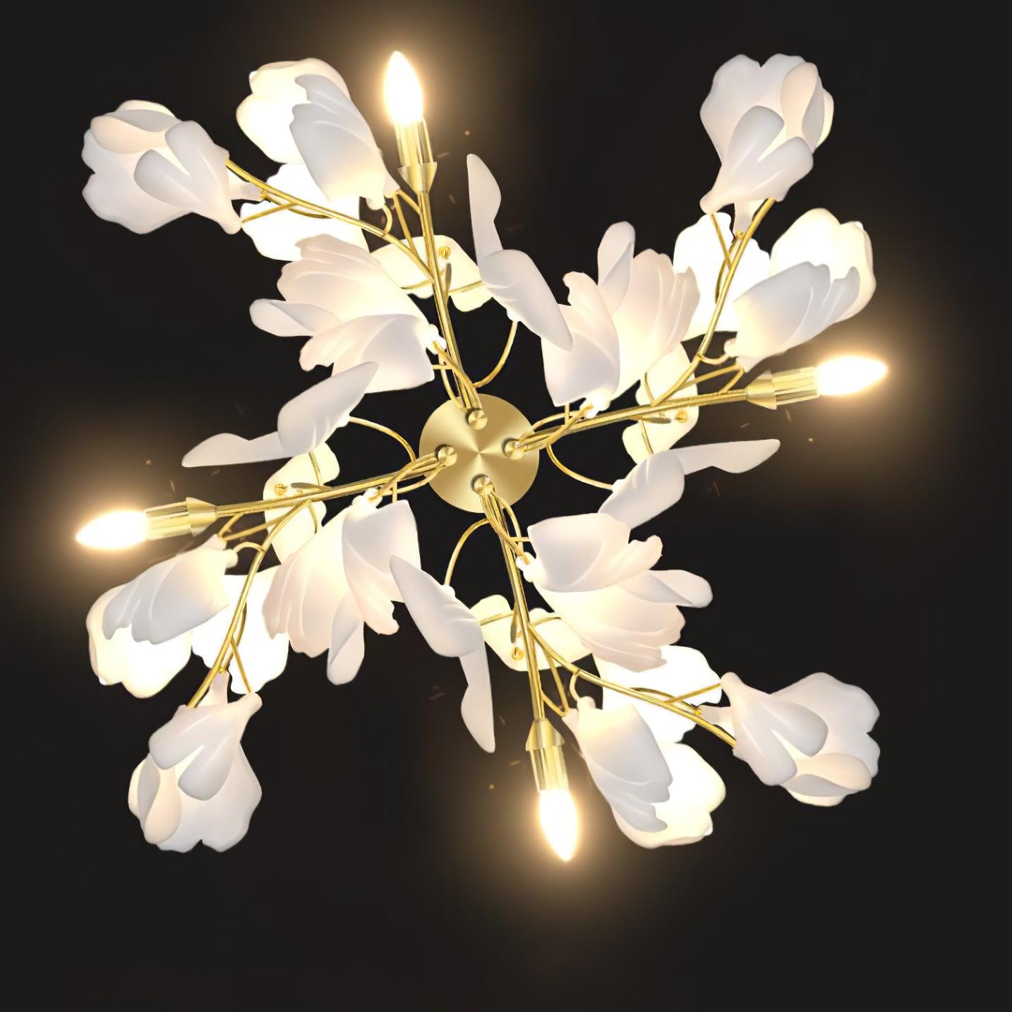 Solivaya Wall Lamp Gingko Flowers Brass