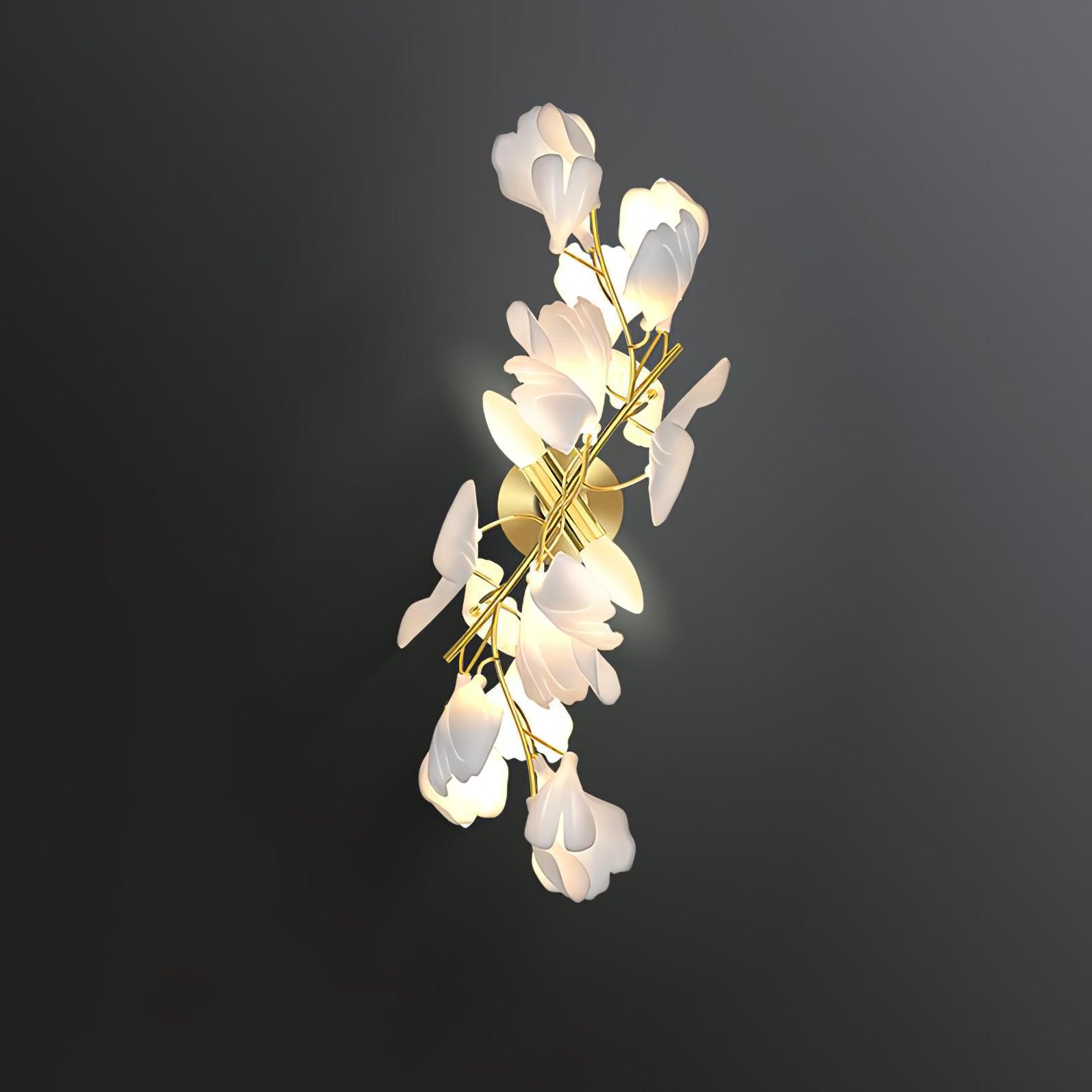 Solivaya Wall Lamp Gingko Flowers Brass
