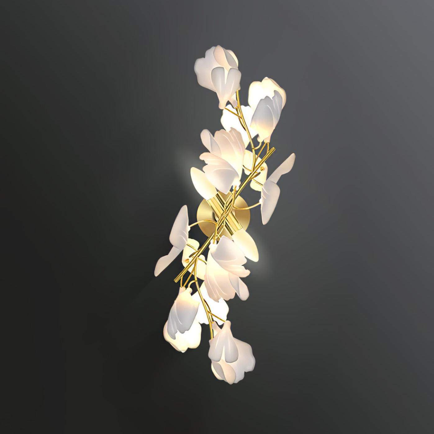 Solivaya Wall Lamp Gingko Flowers Brass