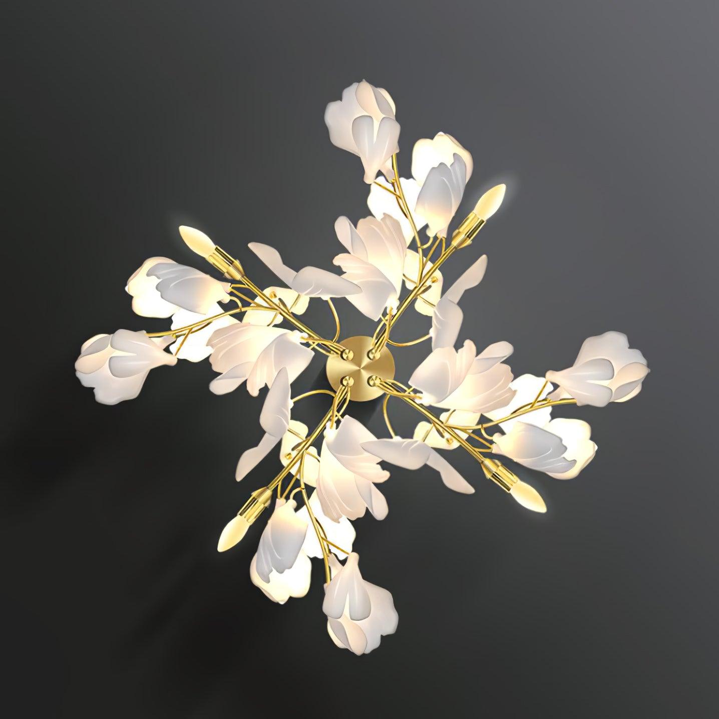 Solivaya Wall Lamp Gingko Flowers Brass
