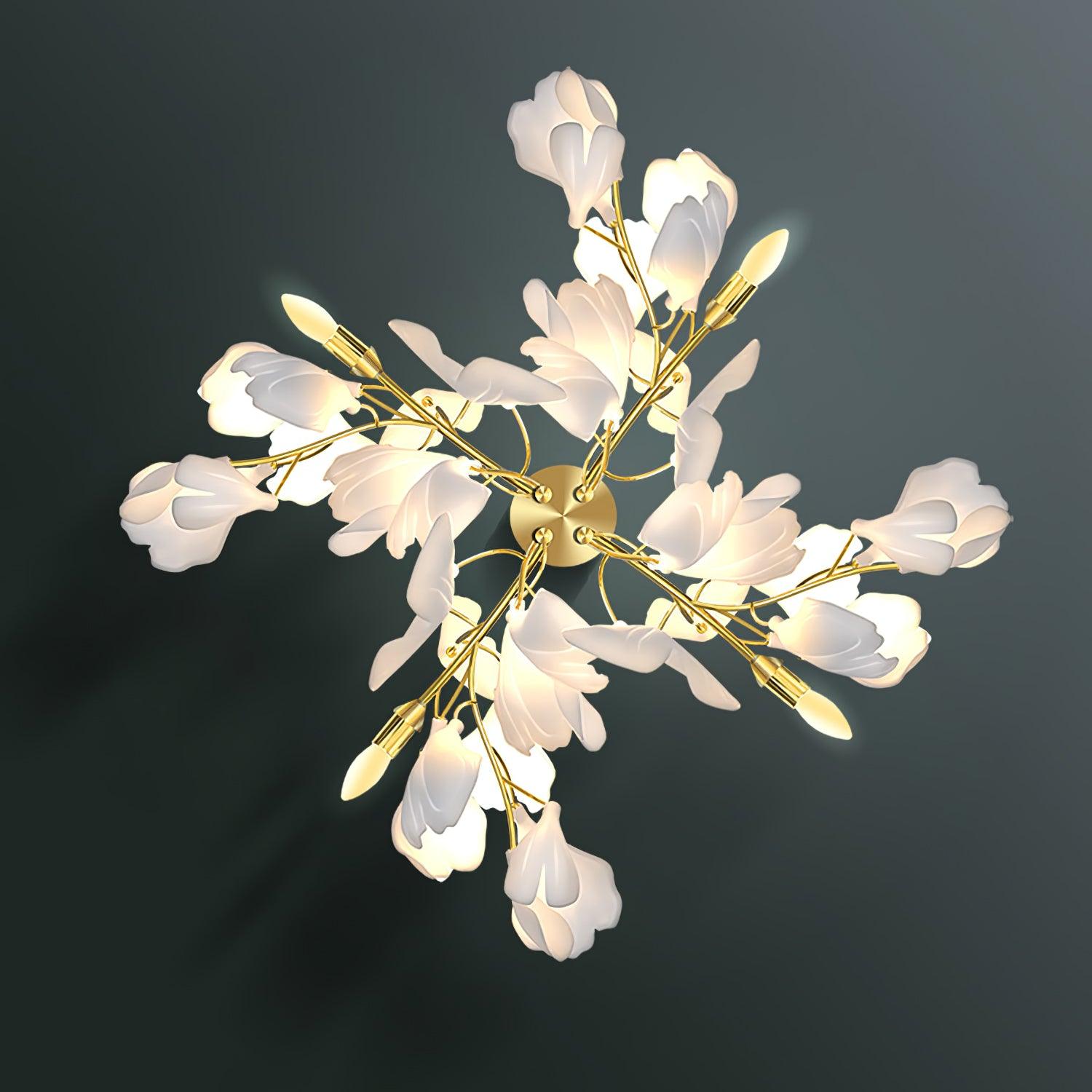 Solivaya Wall Lamp Gingko Flowers Brass