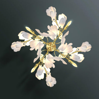 Solivaya Wall Lamp Gingko Flowers Brass