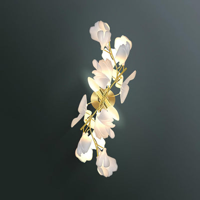 Solivaya Wall Lamp Gingko Flowers Brass