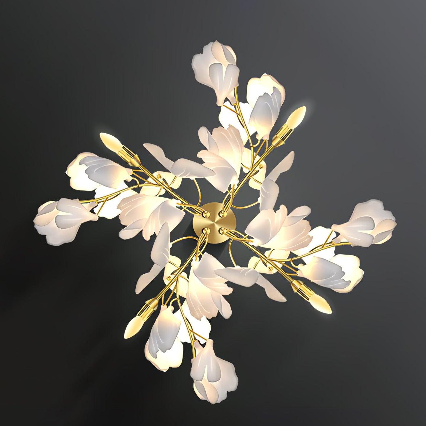 Solivaya Wall Lamp Gingko Flowers Brass