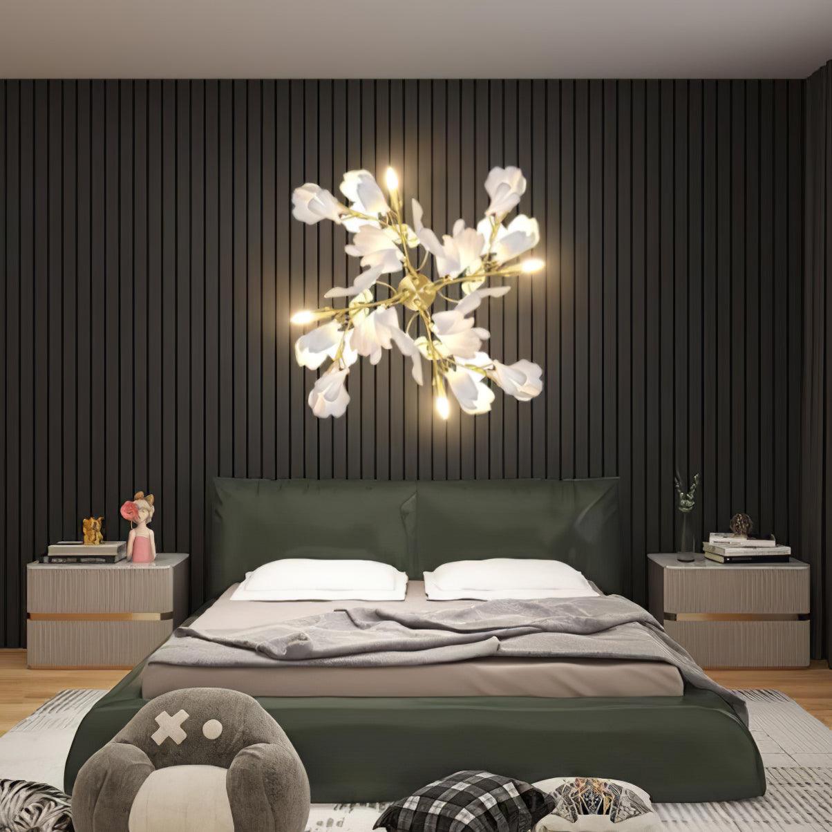 Solivaya Wall Lamp Gingko Flowers Brass