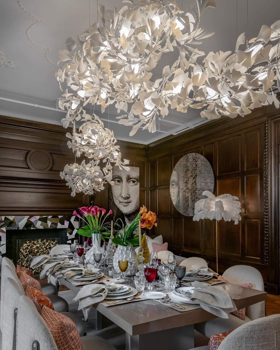 Eurzoris Gingko Leaf Chandelier