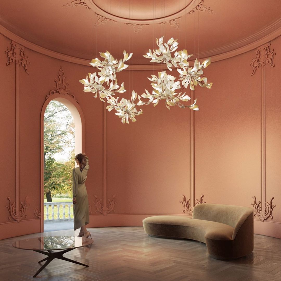Eurzoris Gingko Leaf Chandelier