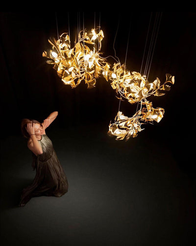 Eurzoris Gingko Leaf Chandelier