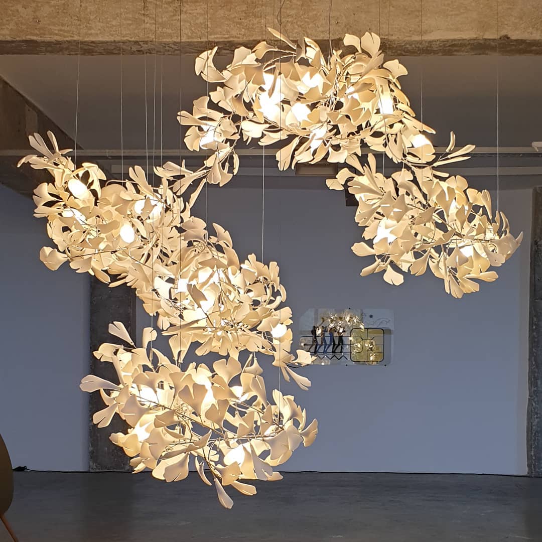 Eurzoris Gingko Leaf Chandelier
