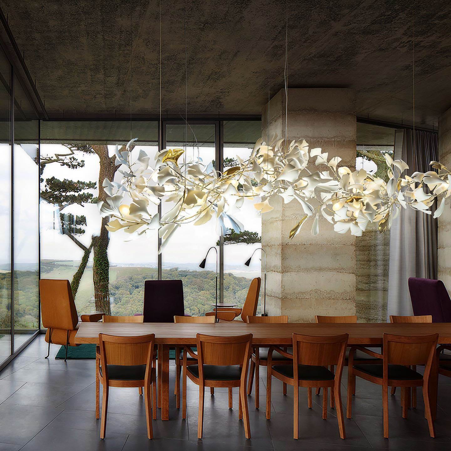 Eurzoris Gingko Leaf Chandelier