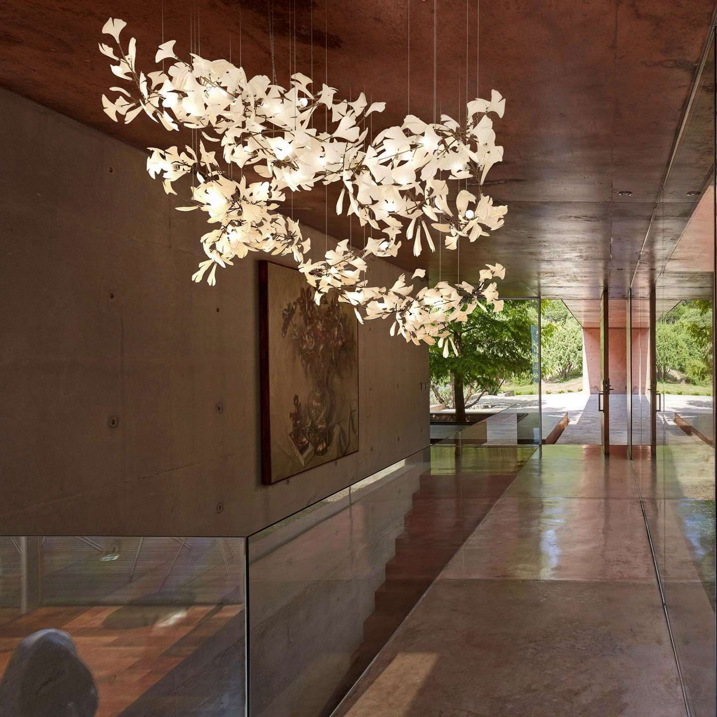 Eurzoris Gingko Leaf Chandelier