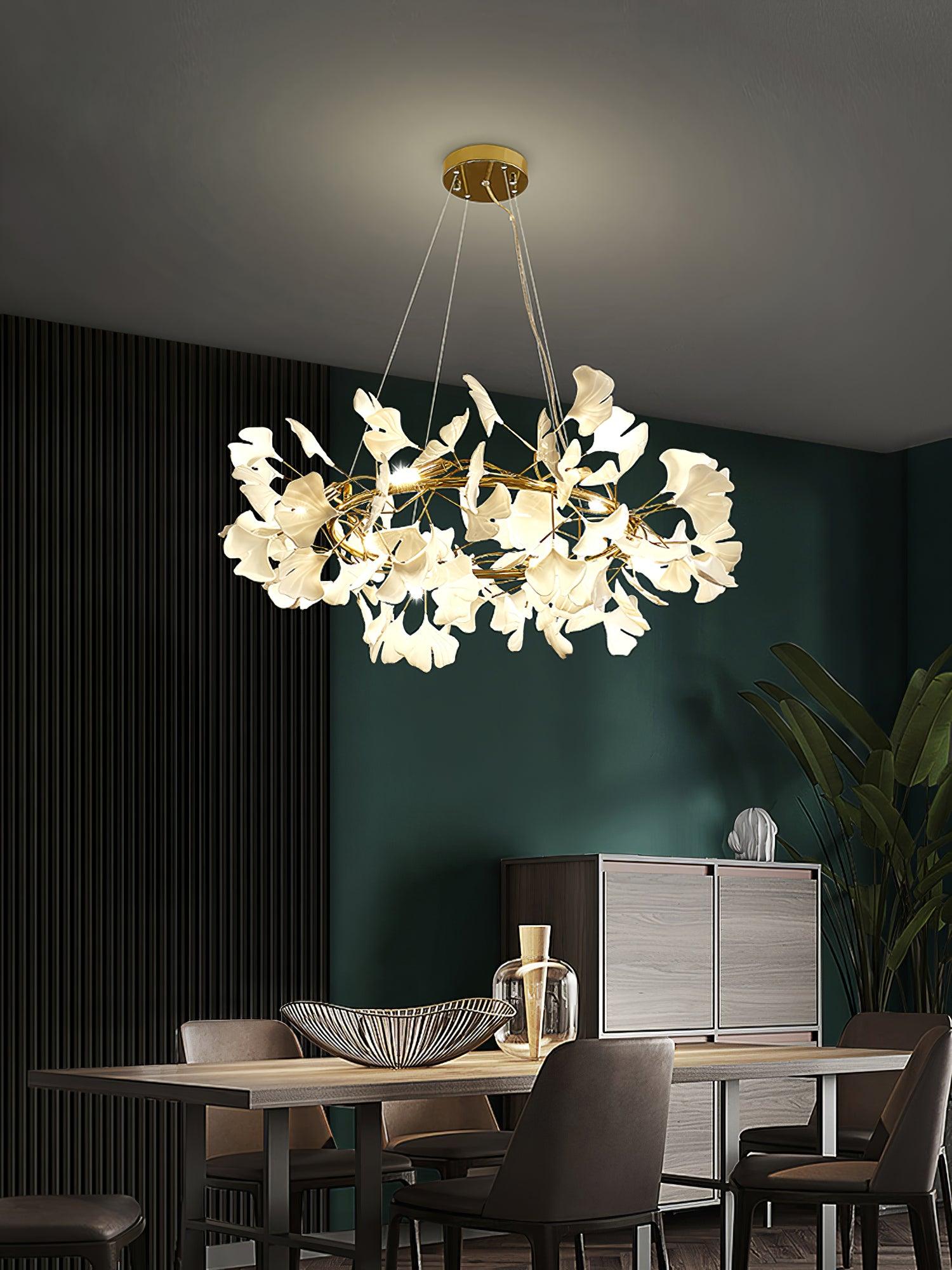 Orelalella Chandelier Gingko LED Branch