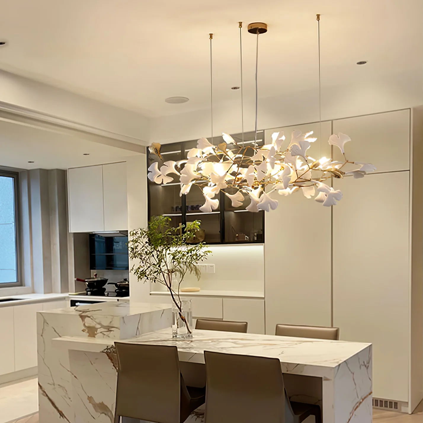 Eurzoris Gingko Leaf Chandelier