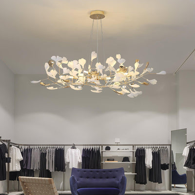 Oriiselle Chandelier Ceramic Gingko Petal Gold