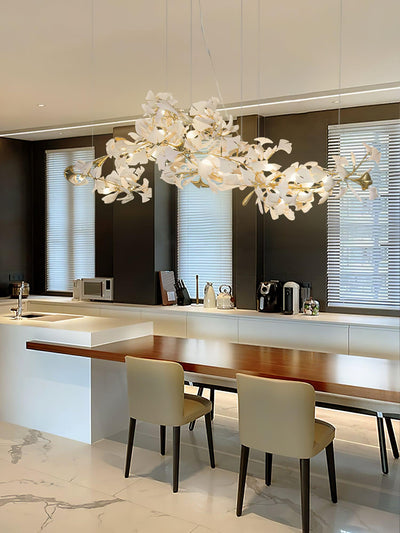 Oriiselle Chandelier Ceramic Gingko Petal Gold