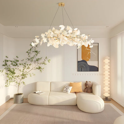 Oriiselle Chandelier Ceramic Gingko Petal Gold