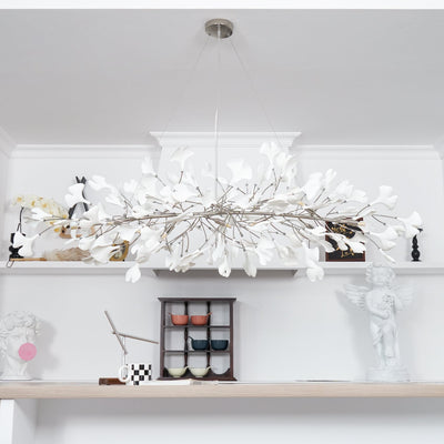 Oriiselle Chandelier Ceramic Gingko Petal Gold