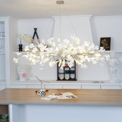Oriiselle Chandelier Ceramic Gingko Petal Gold