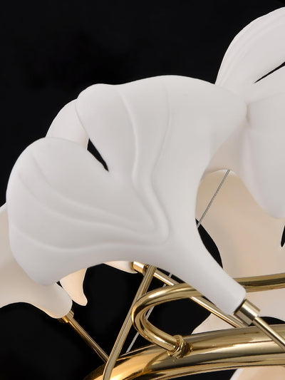 Gingko Ring Chandelier Ceramic Staircase Luxury