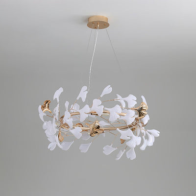 Vixu Postmodern Luxury Gingko Ceramics Chandelier
