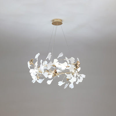 Vixu Postmodern Luxury Gingko Ceramics Chandelier