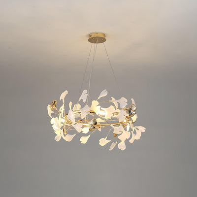 Vixu Postmodern Luxury Gingko Ceramics Chandelier