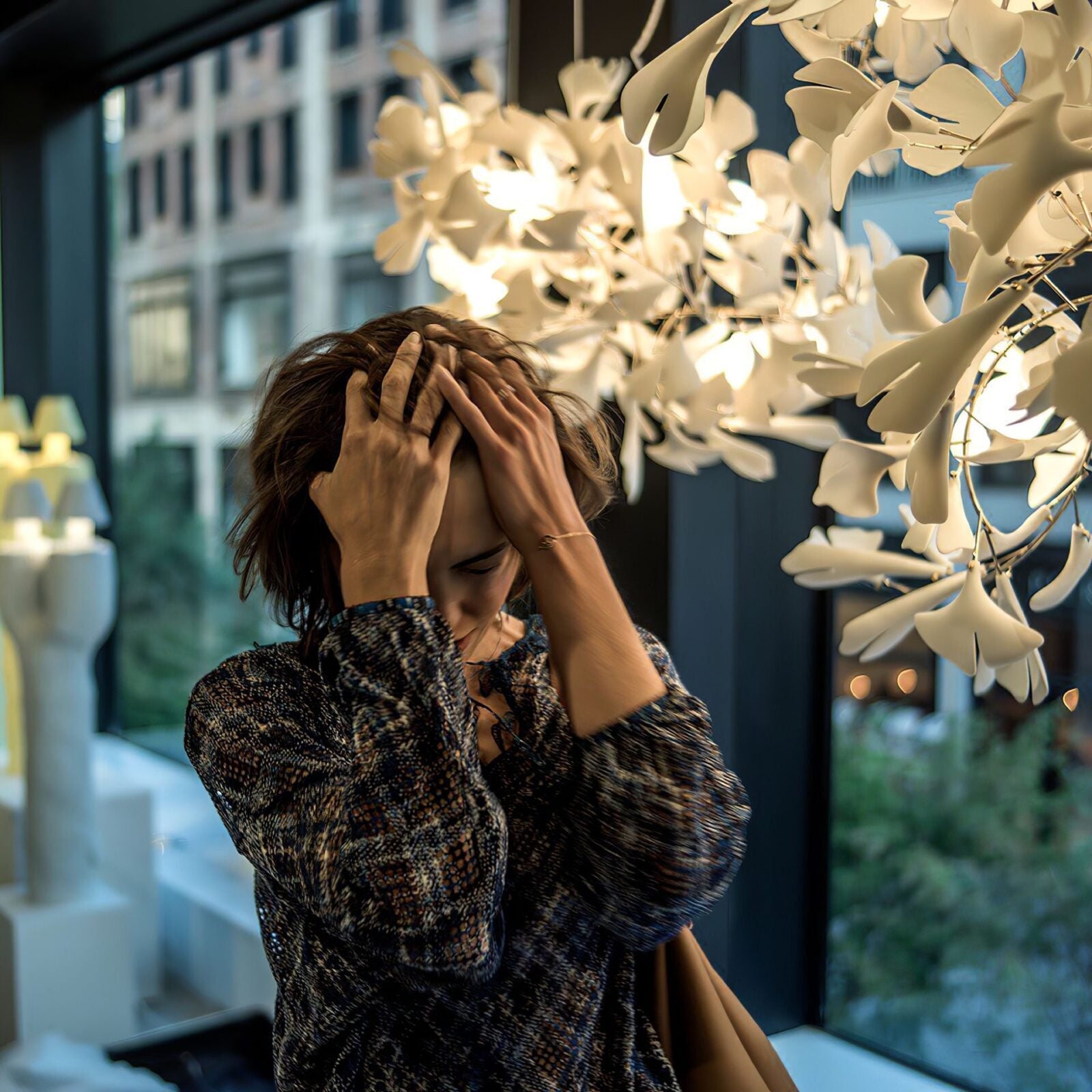 Eurzoris Gingko Leaf Chandelier