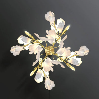 Solivaya Wall Lamp Gingko Flowers Brass