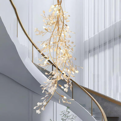 Ivmarel Gingko Long Branch Ceramics Chandelier