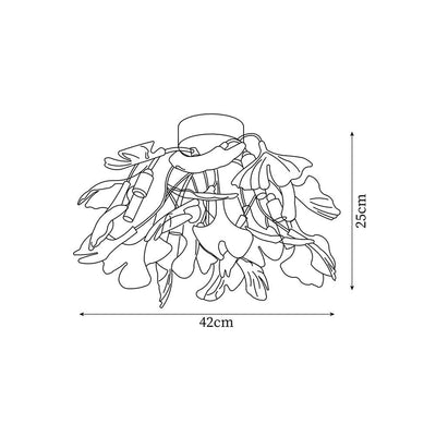 Callenne Elegant Ginkgo Leaf Ceiling Light - Neutral Decor